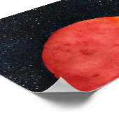 Red Moon Galaxy Print, Value Poster Paper (Matte) ポスター (角)