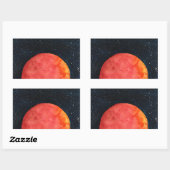 Red Moon Galaxy Stickers 長方形シール (シート)