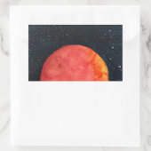 Red Moon Galaxy Stickers 長方形シール (バッグ)