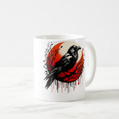 Red Moon Raven Black Crow コーヒーマグカップ (正面右)