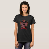 Red Moon With Bats Graveyard Mothman Folklore Tシャツ (正面フル)