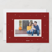 Red Most Joyful Holiday Season Photo Holiday Card シーズンカード (裏面)