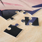 Red Mountain British Columbia,カナダのスキーポスター ジグソーパズル (側面)