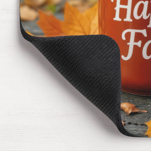 Red Mug For a Happy Fall マウスパッド (コーナー)