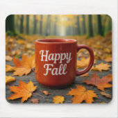 Red Mug For a Happy Fall マウスパッド (正面)