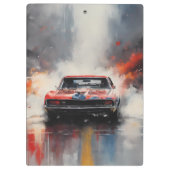 Red  Muscle Car head on クリップボード (裏面)