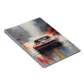 Red  Muscle Car head on ノートブック (右側)