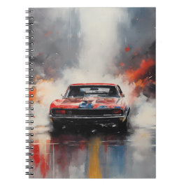 Red  Muscle Car head on ノートブック