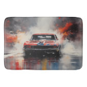 Red Muscle Car head on バスマット (正面)