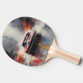 Red Muscle Car head on 卓球ラケット (横)