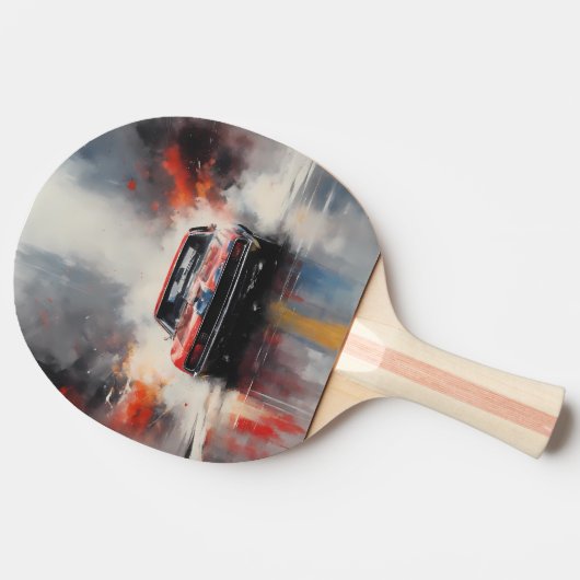 Red Muscle Car head on 卓球ラケット (横)