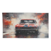 Red Muscle Car head on 枕カバー (裏面-右)