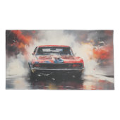 Red Muscle Car head on 枕カバー (裏面-左)