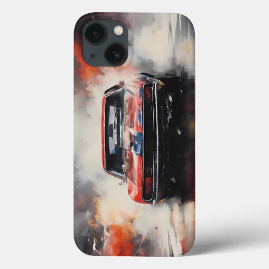 Red Muscle Car head on Case-Mate iPhoneケース (裏面)