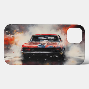 Red Muscle Car head on iPhone 13ケース