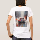 Red Muscle Car head on Tシャツ (裏面)