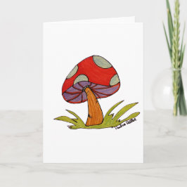Red Mushroom Blank Card カード