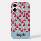 Red Mushroom - Blue Case-Mate iPhoneケース (裏面)