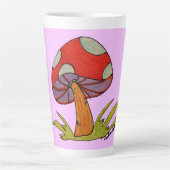 Red Mushroom Coffee Mug カフェラテマグ (正面)