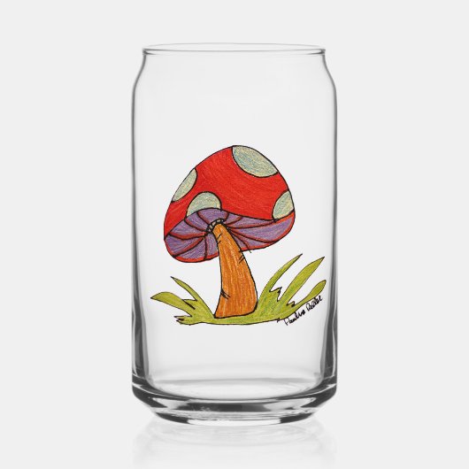 Red Mushroom Glass ガラス缶 (正面)