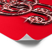 Red Music NoteとStileto 21st Birthday ポスター (角)