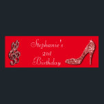 Red Music NoteとStileto 21st Birthday ポスター<br><div class="desc">女性と女の子のパーソナライズされた21エレガント歳のバースデーカスタムパーティーお祝いパーティーバナー。美しい女の子赤と白と女の21歳/21歳/21歳の誕生日パーティーのバナーで華やかなプリント画像ラインストーン/ダイヤモンドグリッター、シークイン、宝石は高いヒールのスティレット靴を輝かせ、上品な赤い背景にキラキラ輝く音楽ノート/音楽ノート。シックで可愛い、ガーリートレンディーとバモダンナー、ファッショナブルな色。これらのクール、グルーヴ、スタイリッシュ洗練されたパーティーバかわいらしナーは、お客様の要件に合わせて完全にカスタマイズ可能。ディナーダンス踊りイベントパーティーのための完璧なバナー。注意：ザズルのすべての製品はフラットプリント画像を持っている。おもし客様の製品が必要カスタマイズな場合は私の店を通して連絡お願いして、喜んで嬉しく思い救済ます。</div>