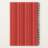 Red My Diary by Me ストライプの Journal ノートブック (裏面)