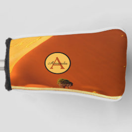 Red Namibia sand dunes photo monogram ゴルフヘッドカバー