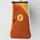 Red Namibia sand dunes photo monogram ゴルフヘッドカバー (回転90)