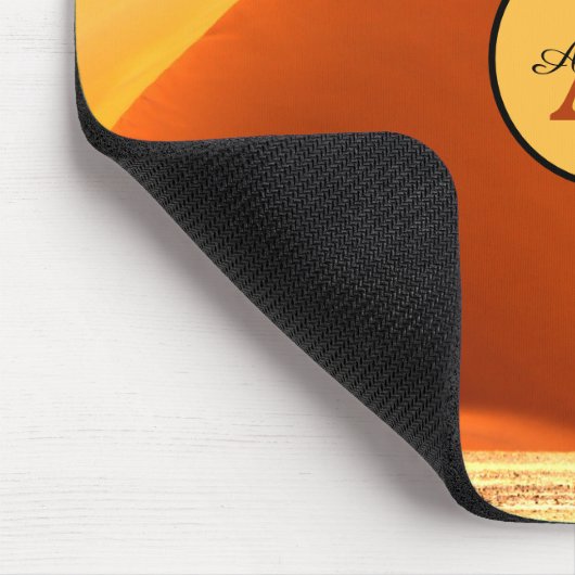 Red Namibia sand dunes photo monogram マウスパッド (コーナー)