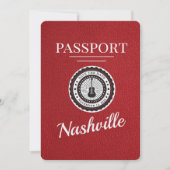 Red Nashville Passport日付の保存 セーブザデート (正面)