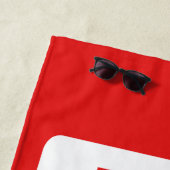 Red Naturistビーチのサイン通知 ビーチタオル (インサイチュ)