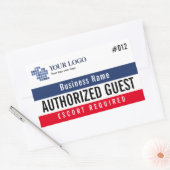 Red Navy認定ゲストによるロゴの追加 長方形シール (封筒)