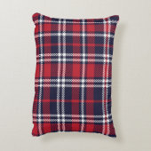 Red Navy非対称プレイドテクスチャ アクセントクッション (裏面(縦))