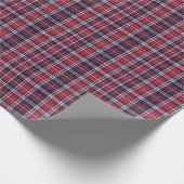 Red Navy非対称プレイドテクスチャ ラッピングペーパー (角)