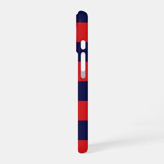 Red & Navy Checkerboard Phone Case iPhone 16ケース (左側面)