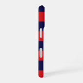 Red & Navy Checkerboard Phone Case iPhone 16ケース (右側面)