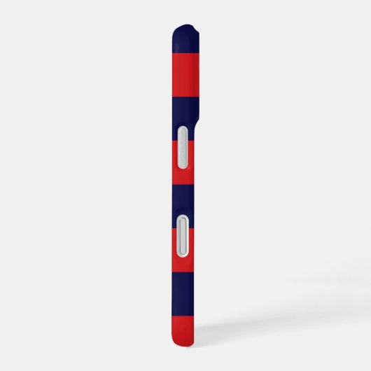 Red & Navy Checkerboard Phone Case iPhone 16ケース (右側面)