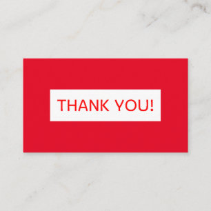 Red Neo-Generic I Thank You 名刺