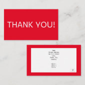 Red Neo-Generic IIありがとうございます 名刺 (正面/裏面)