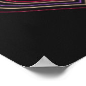 Red Neon Heart Wall Art Poster ポスター (角)