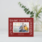 Red New Home for the Holidays Photo  シーズンポストカード (スタンド正面)