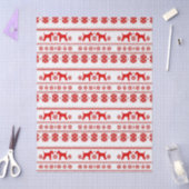 Red Nordic Airedale Terrier Dog Christmas 薄葉紙 (クラフト)