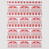 Red Nordic Airedale Terrier Dog Christmas 薄葉紙 (正面)