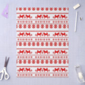 Red Nordic Malamute Dog Christmas 薄葉紙 (クラフト)