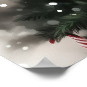 Red Nose Reindeer Christmas Wall Art ポスター (角)