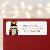 Red Nutcracker Christmas Holiday Return Address  ラベル