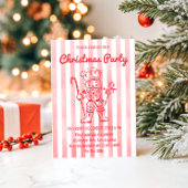 Red Nutcracker Christmas Party 招待状