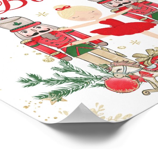 Red Nutcracker Winter Onederland Hot Cocoa Bar ポスター (角)