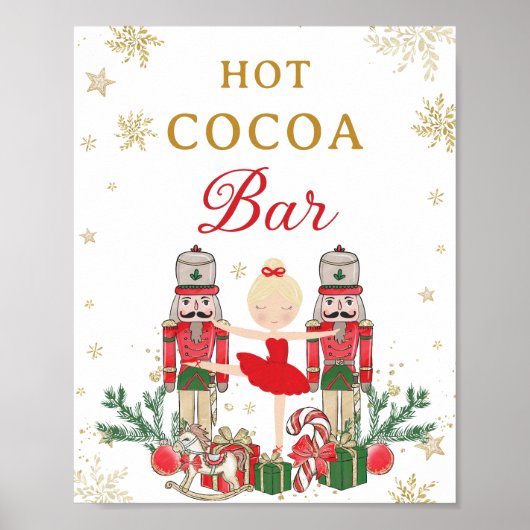 Red Nutcracker Winter Onederland Hot Cocoa Bar ポスター (正面)